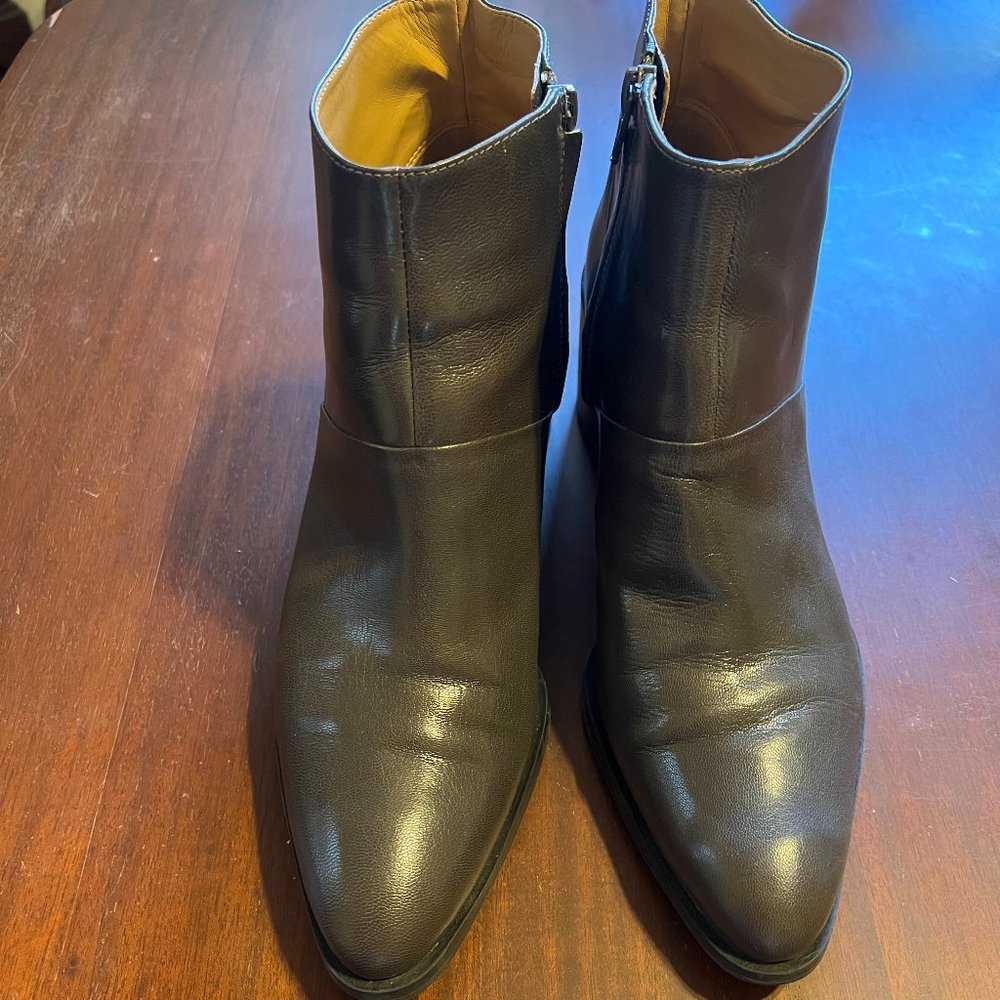 CLEARANCE!!  Nine West Entity Bootie, Leather Upper, Dark Grey, Size 11M